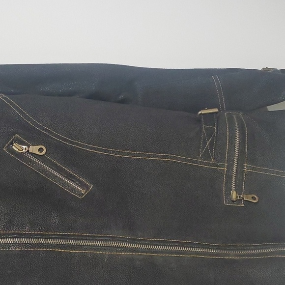 Lloyd Elliot's country club jacket women's size small black Leather Type zipper - Picture 4 of 16